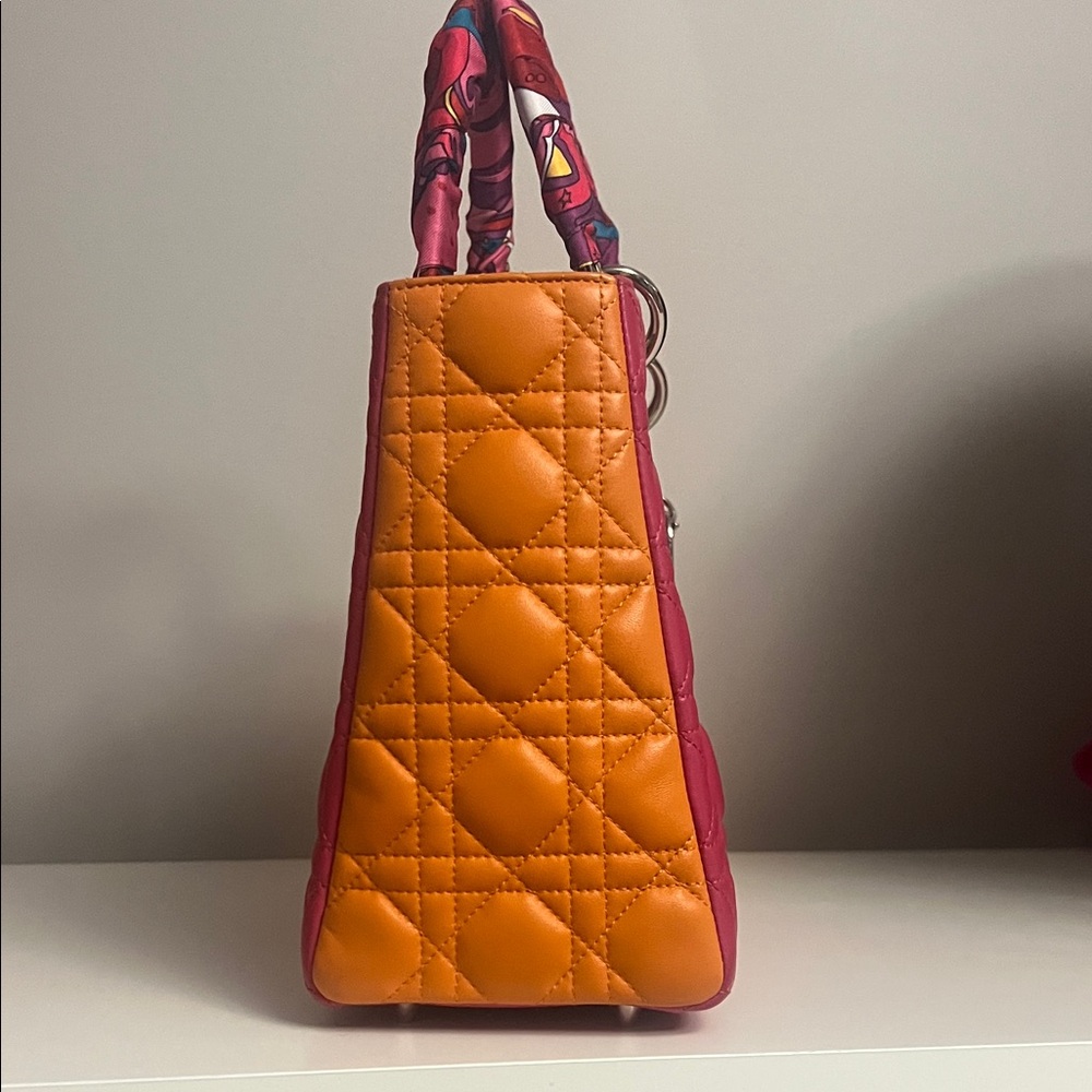 Christian Dior, Lady Dior Tricolor Leather Bag - Picture 2 of 5